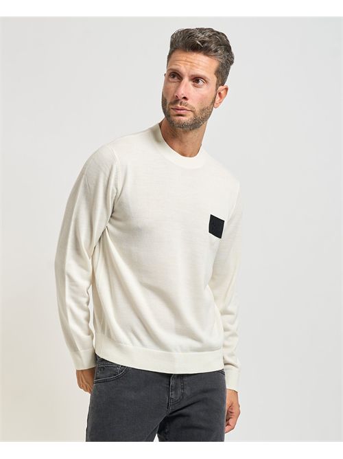 Men's Armani Exchange crew neck sweater with patch ARMANI EXCHANGE | XM001329-AF11982U0009